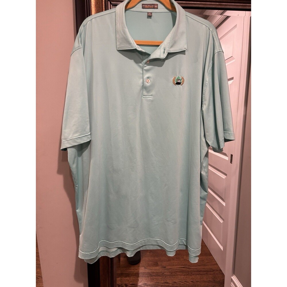 Peter Millar Summer Comfort Polo XXL Eagle Oaks Country Club Light Green